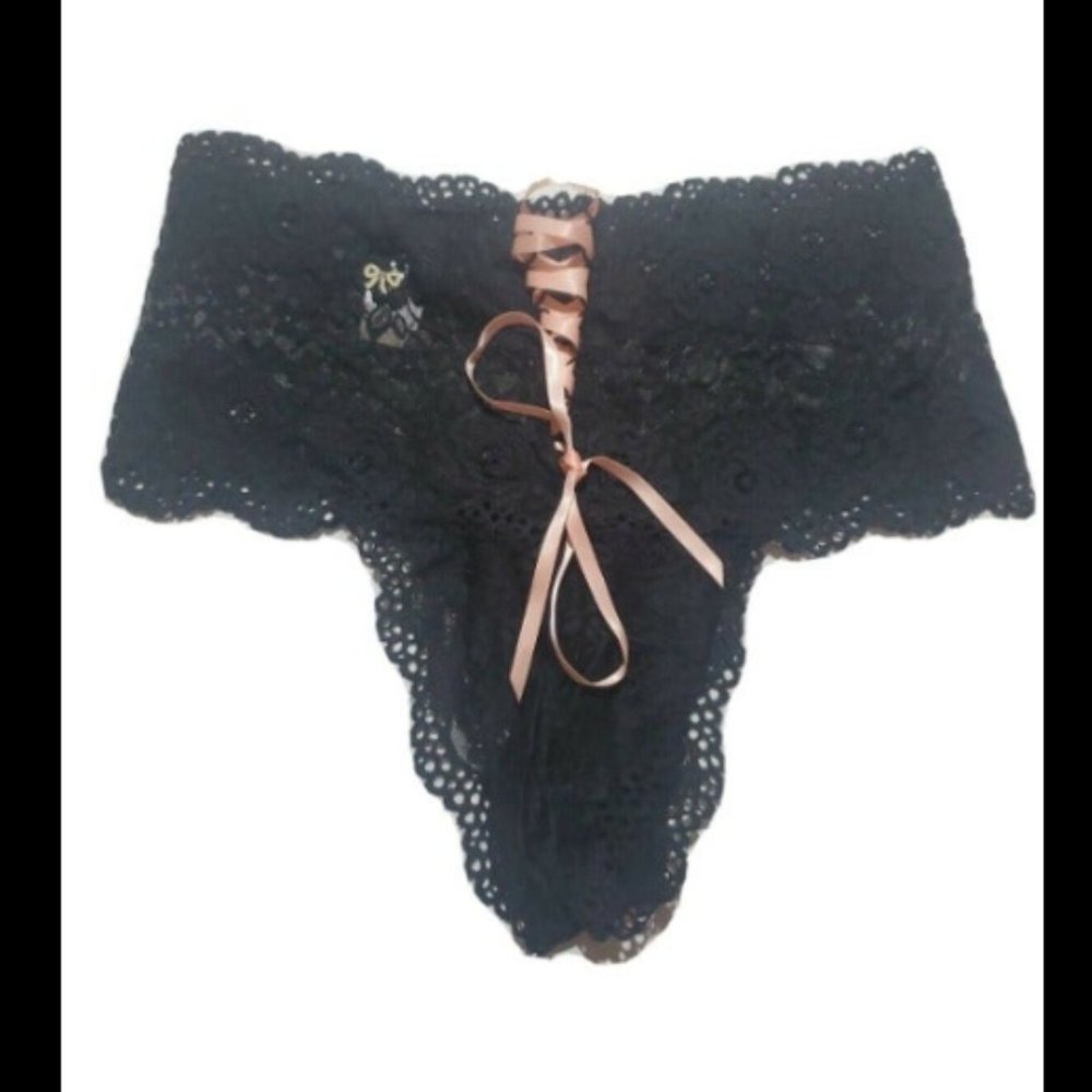 New VS lace panties corset back vintage size large